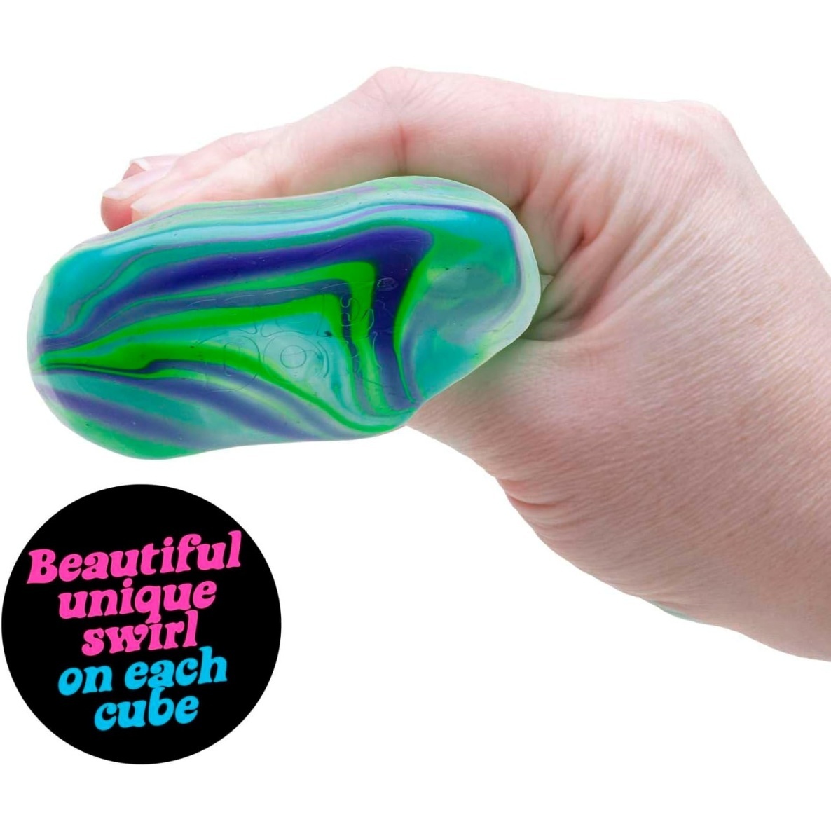 NeeDoh Nice Cube Swirl - Solid Squish - Assorted - Image 6